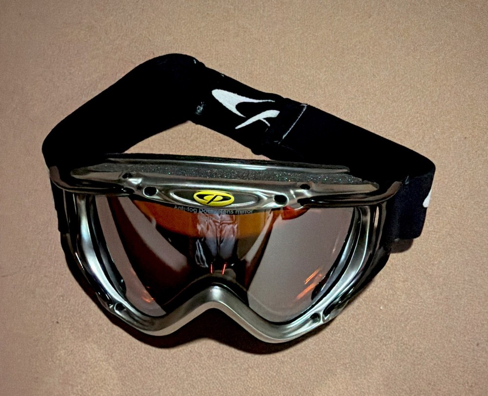EXCELLENT CONDITION-CP Lumumba Ski Goggles Silver Frame