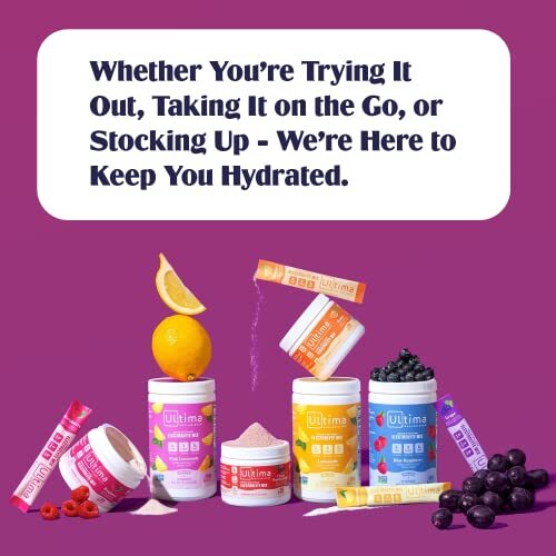 Ultima Replenisher Electrolyte Hydration Powder, Grape, 30 Serving Canister -