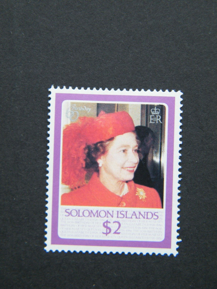 1986 Solomon Islands $2 QEII 60th Birthday MM.