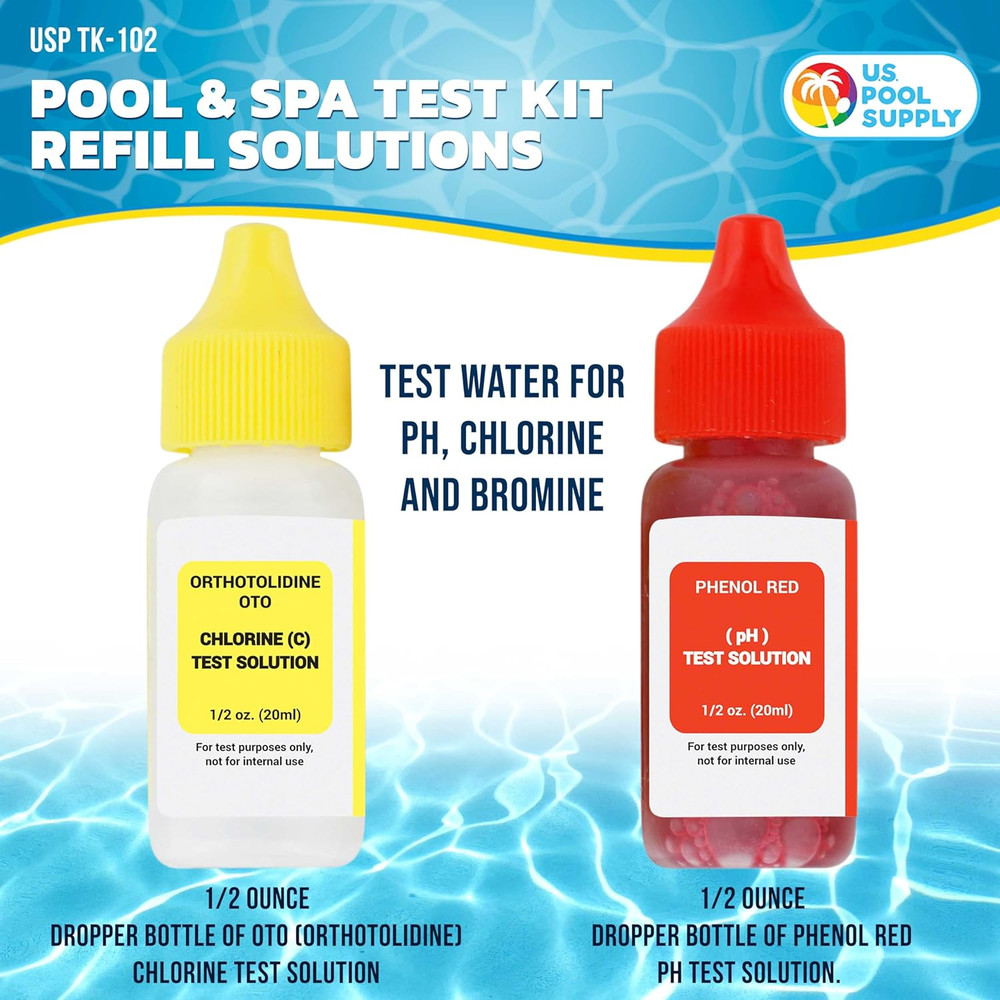 Swimming Pool & Spa Test Kit Refill Solutions, Test Water