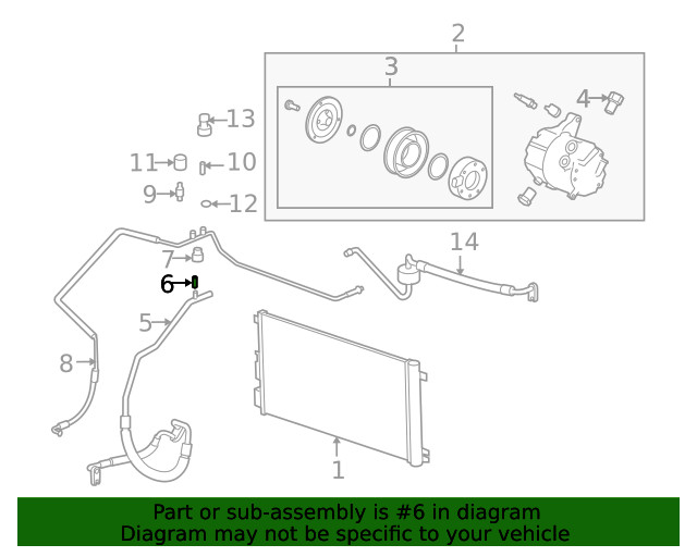 Genuine GM Air Conditioning System Valve Core 03041827