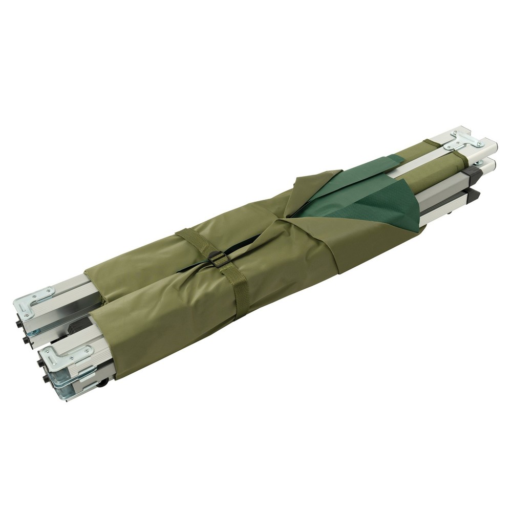 Olive Drab Oversized Aluminum Folding Cot Large Camping Sleeping Travel GI Type