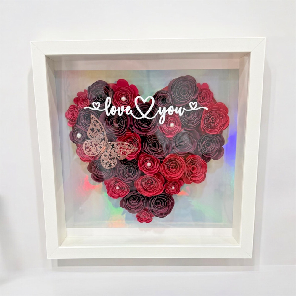 Handmade Heart Shadow box Valentine's Day Gift