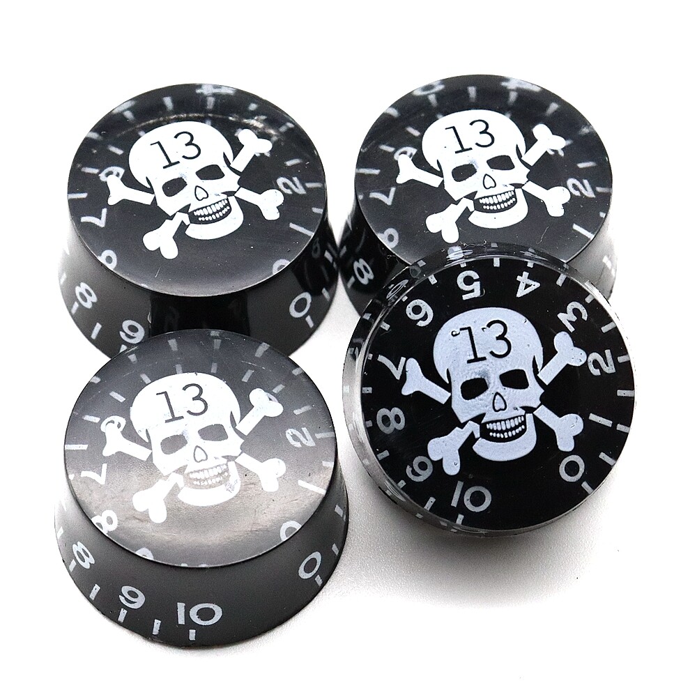 4Pcs Skull Head Guitar Knobs Speed Volume Tone Control Knobs For LP Guitar part