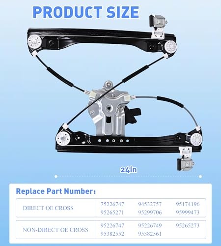 Power Window Regulator with Motor Assembly 748-974 Front Driver Left Side (7