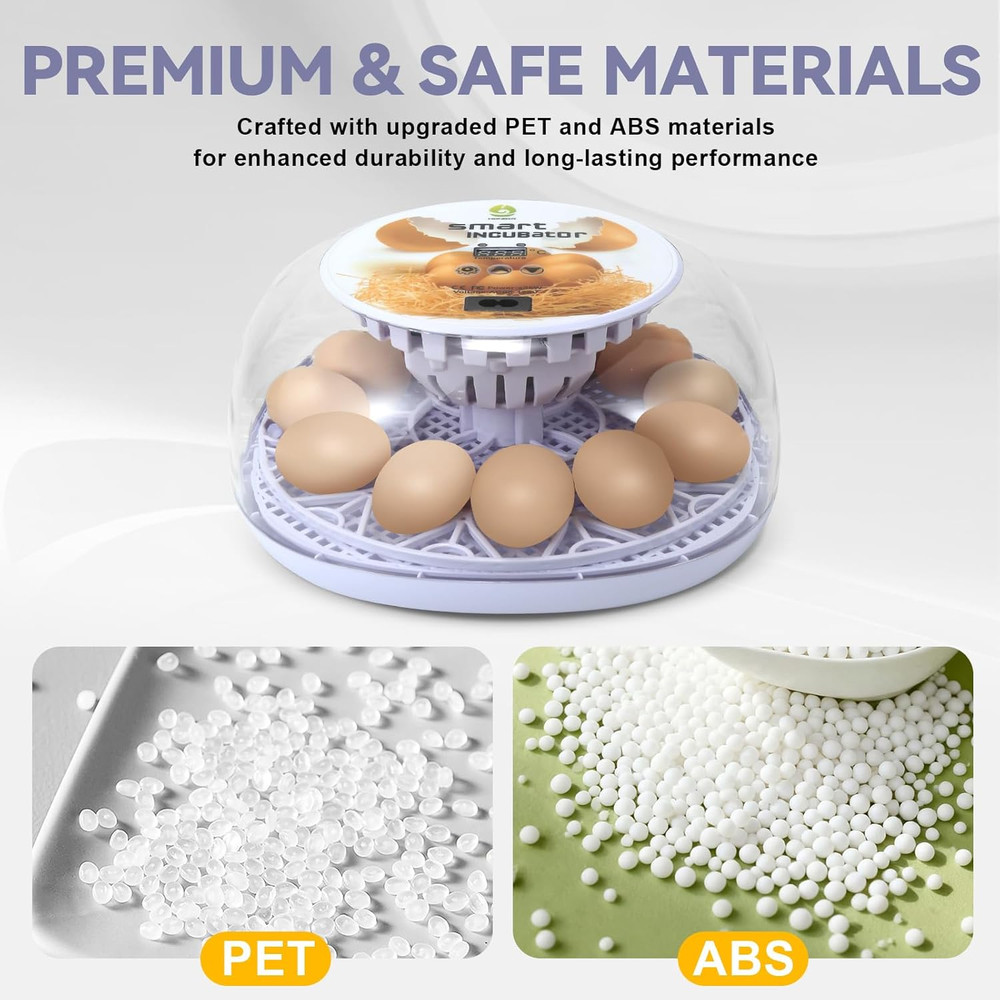 Explore 12 Egg Automatic Incubator for Beginners, Auto Egg Turning, Consistent H