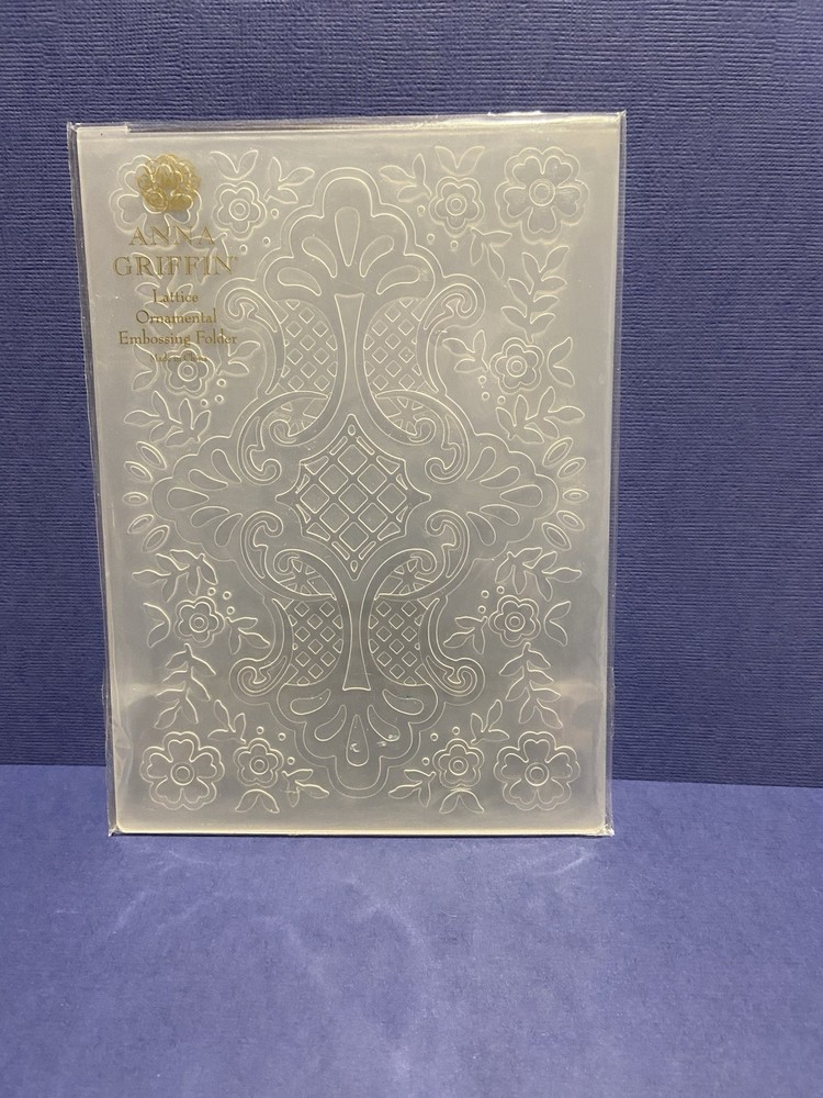 ANNA GRIFFIN EMBOSSING FOLDER-Lattice Ornamental-New