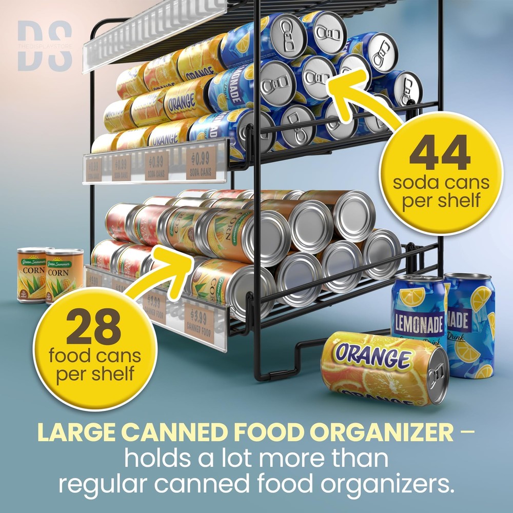 DS THE DISPLAY STORE Black 3 Tier Candy Display Rack – Chip Large,