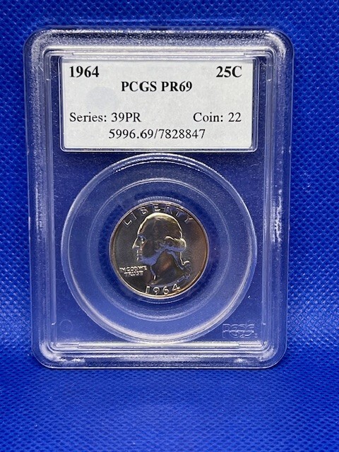 1964 PROOF SET WITH MAJOR VARIETIES PCGS 69/68