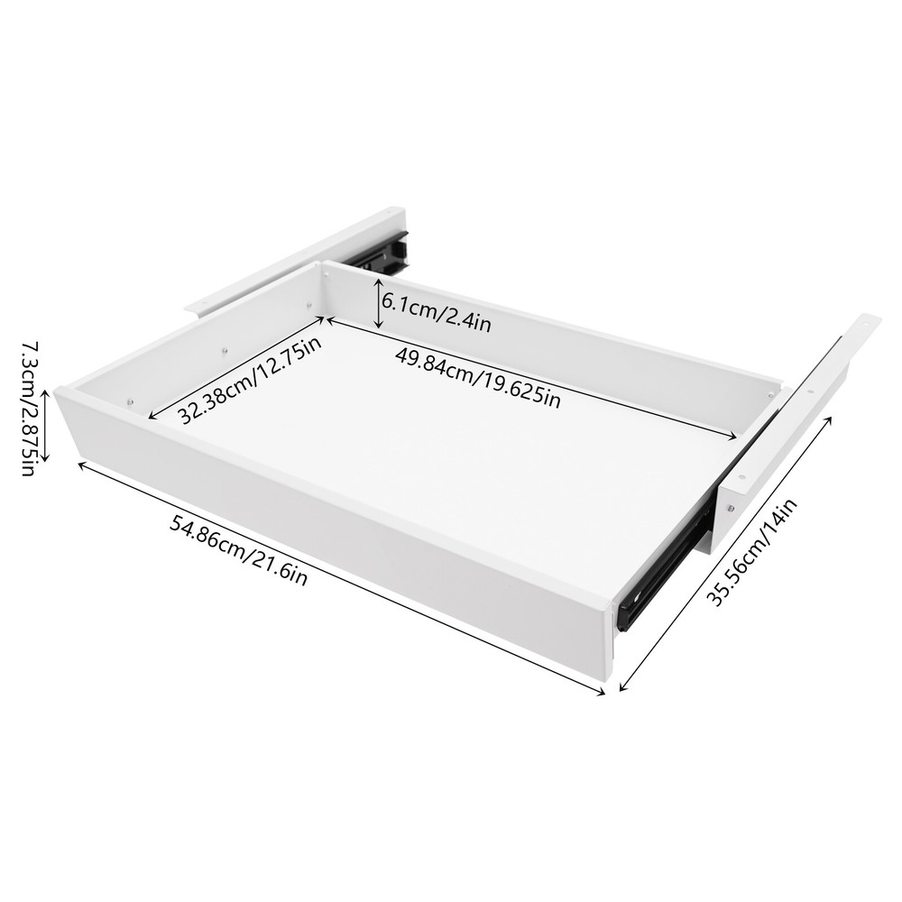 Under-Desk Sliding Pull-Out Drawer for Office Storage Organizer