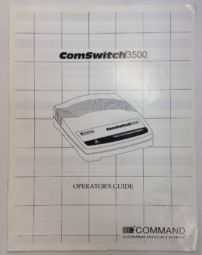 ComSwitch 3500 Operator’s Guide Command Communications BookGnu
