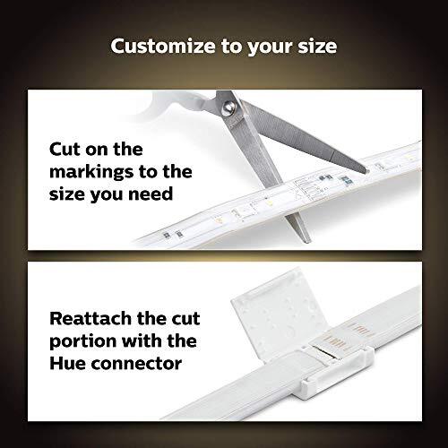 Philips Hue Bluetooth Smart Lightstrip Plus 1m/3ft Extension (No Plug), (Voic...