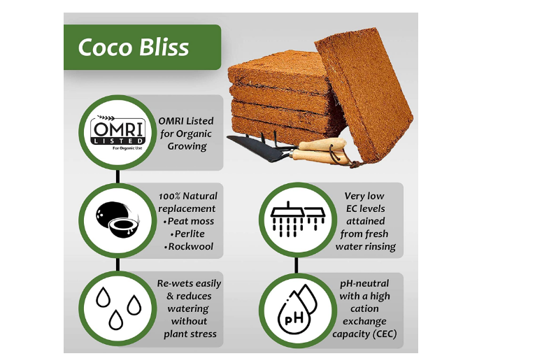 Coco Coir Organic Use Brick OMRI Peat Moss Brick Potting Growing Mix 20 Bricks