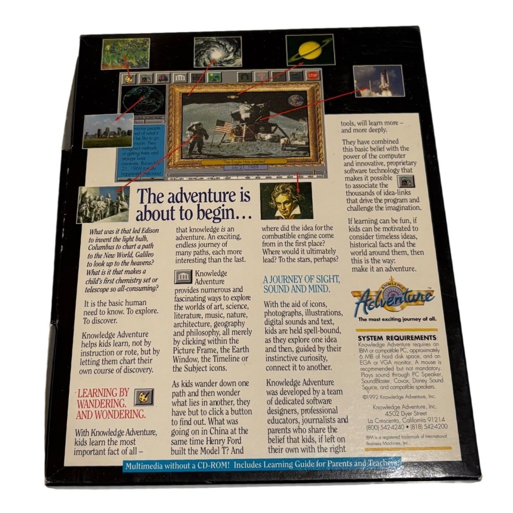 1990s Knowledge Adventure Educational Software CD ROM 8 Disks Vintage PC Game