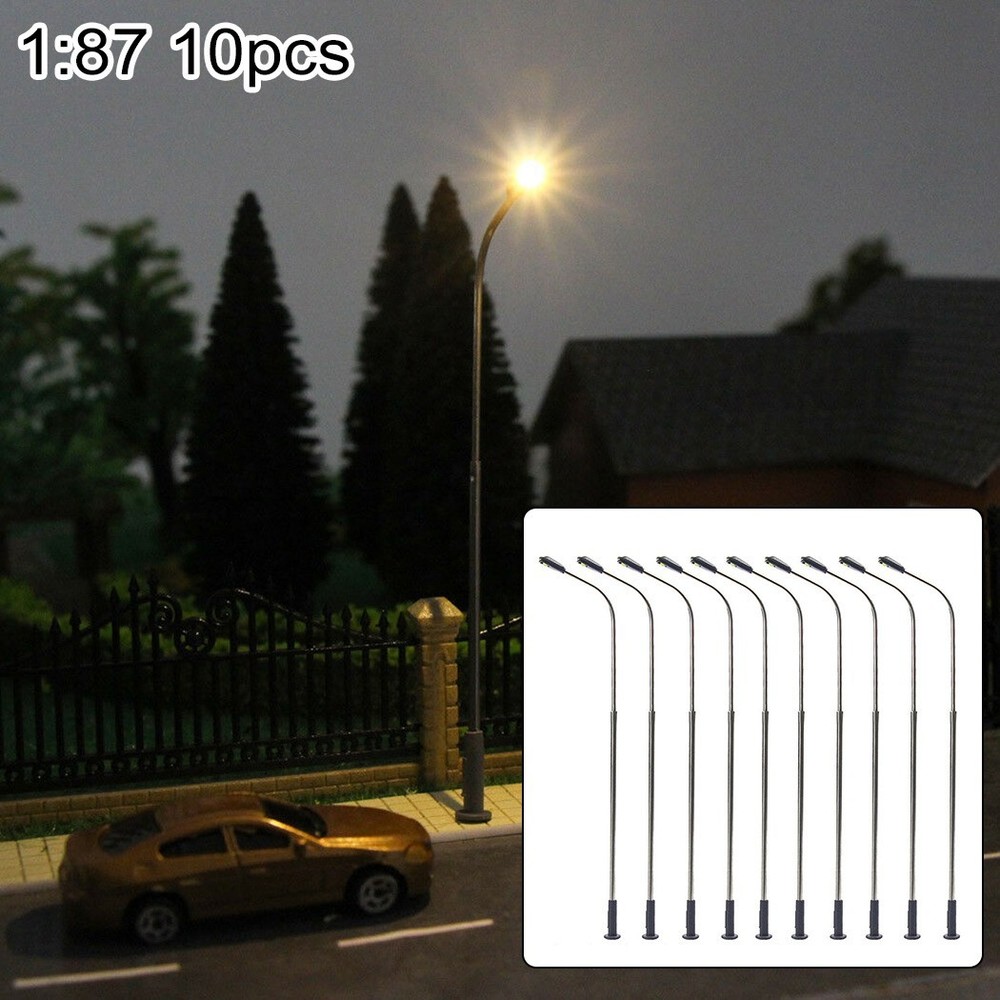 Set Model Street Lights Scenery Model Layout Railway Warm White Scale Post