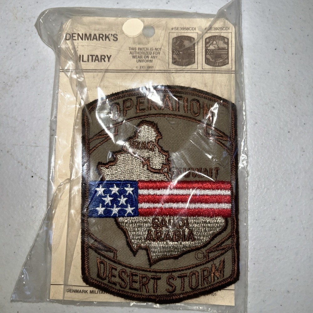 OPERATION DESERT STORM Cloth Patch DENMARK'S MILITARY 1991