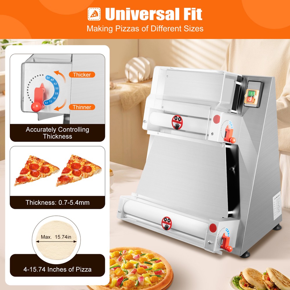 Commercial Automatic Dough Roller Sheeter Pizza Dough Roller Sheeter Max16"
