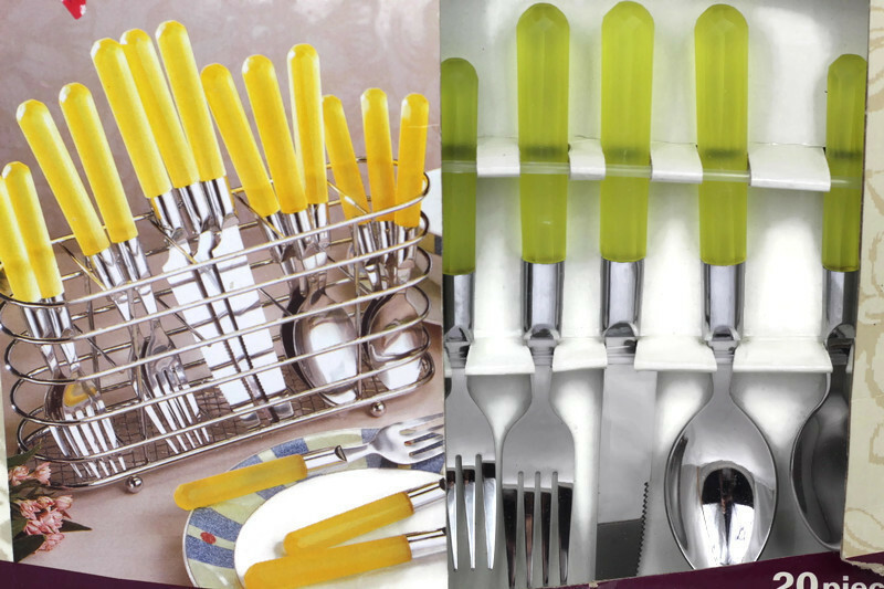 Prescott Forge Stainless Flatware Tableware Set w/ Bonus Caddy Service For Four
