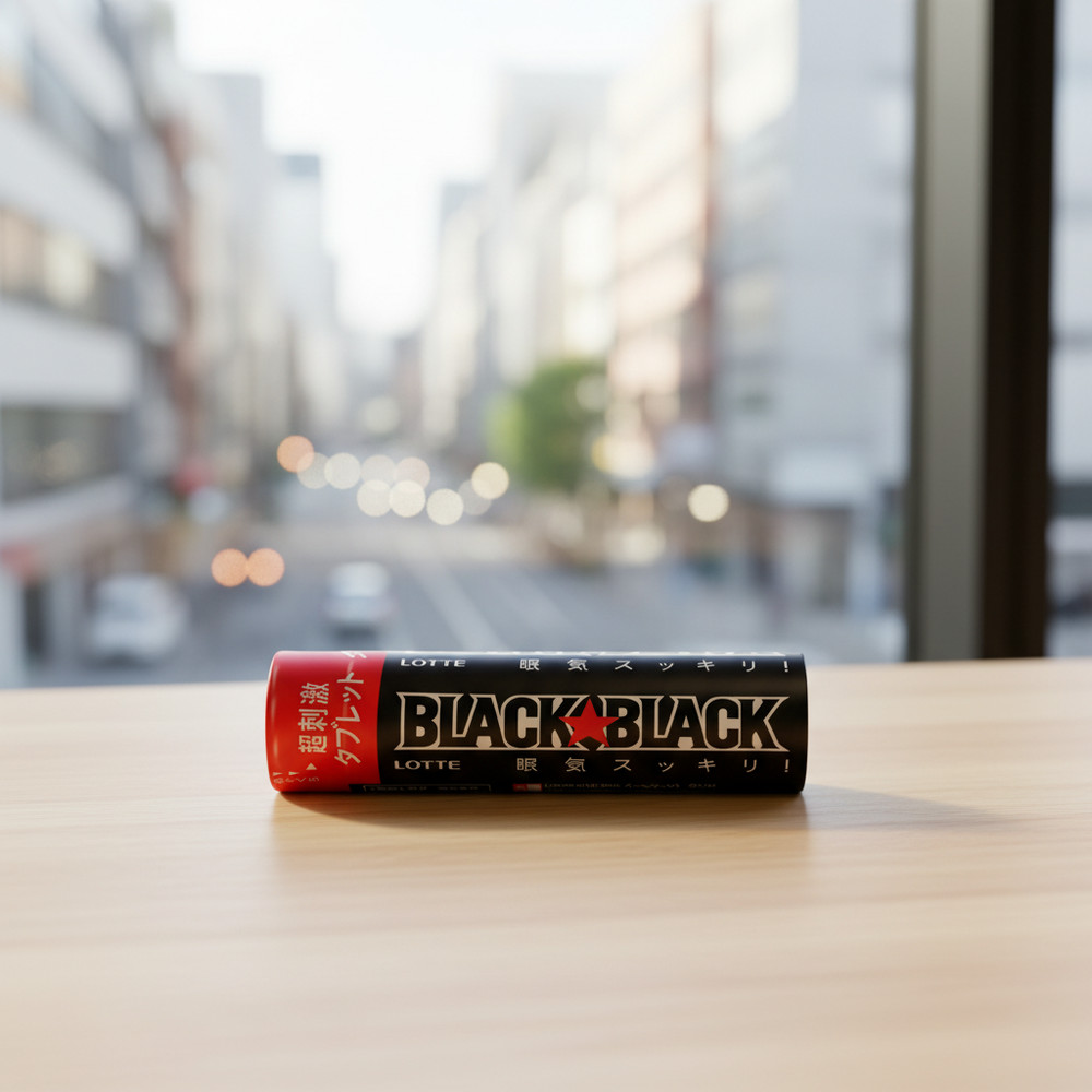 Lotte Black Black Strong Type Mint Tablets Japan