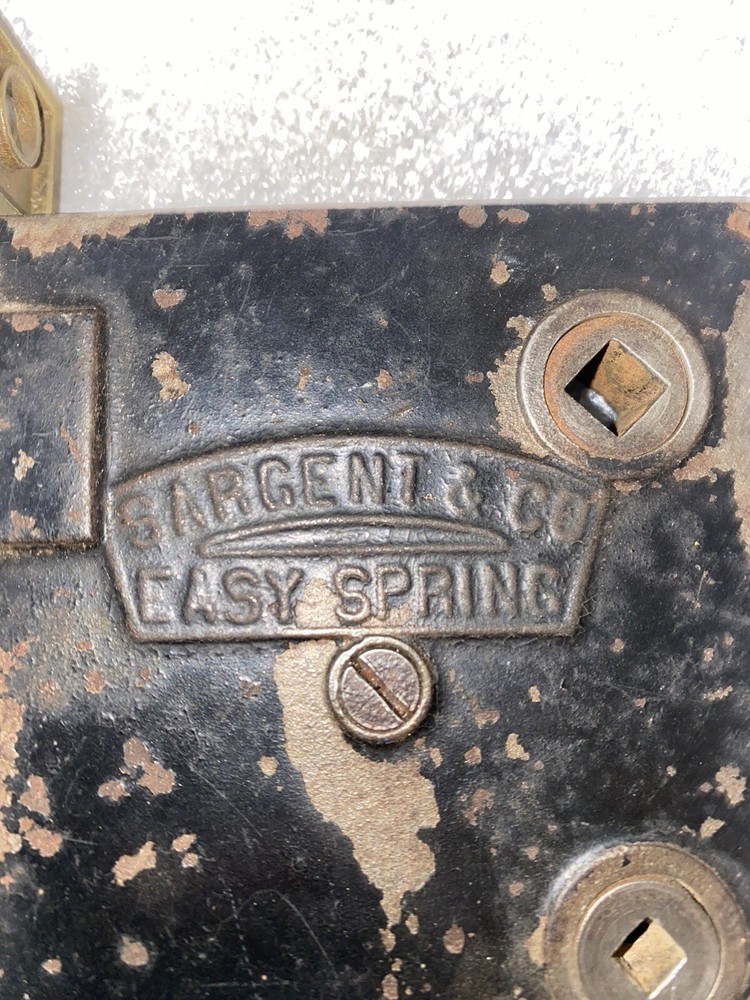 Antique Sargent Easy Spring Lock Jack & Jill, Backplates, Doorknobs