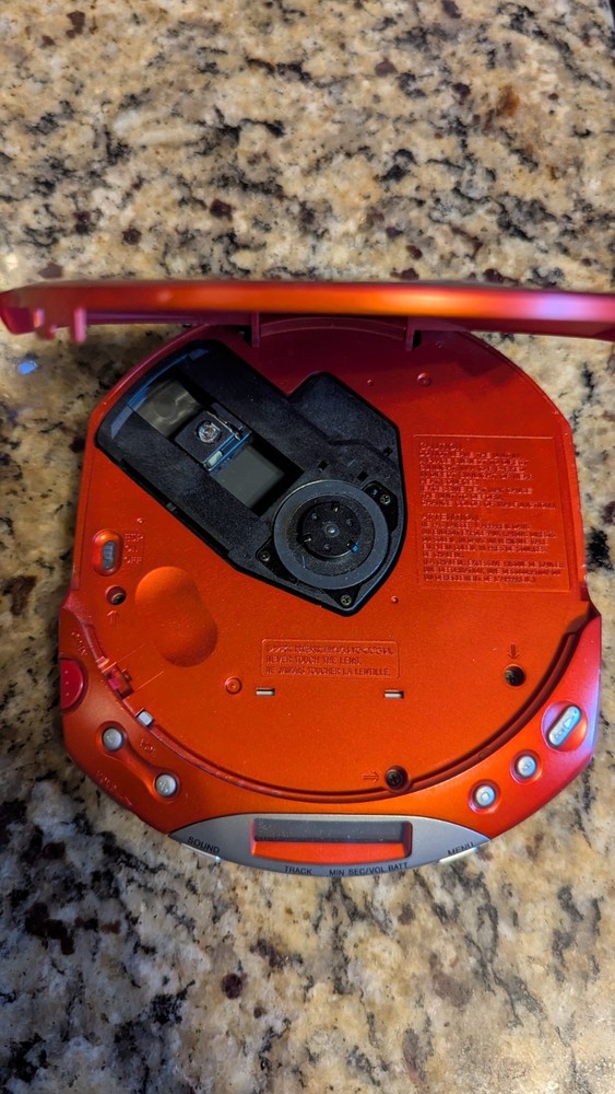 Sony D-E350 Discman Portable CD Walkman Player Red TESTED!