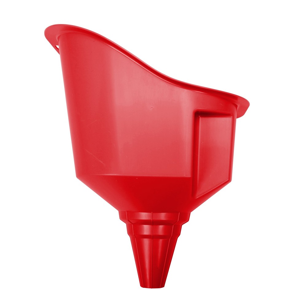 Large Multi-Use Plastic Funnel for Trucks and Vehicles Red