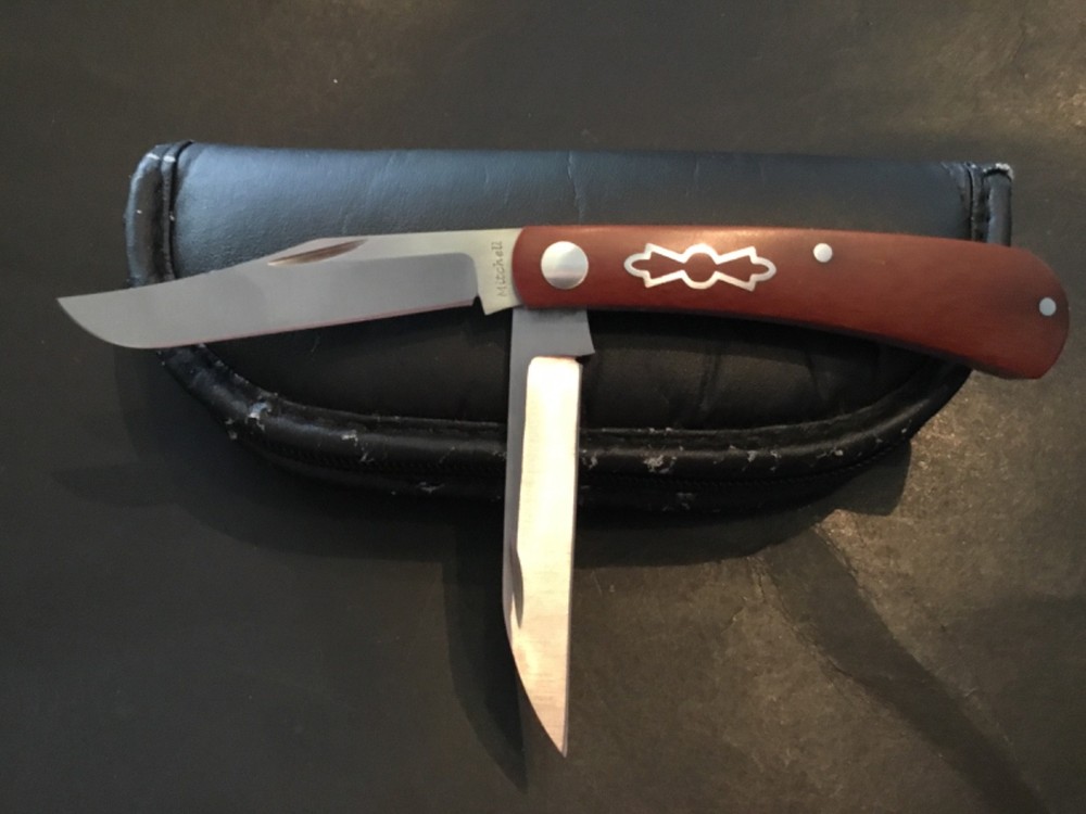 Custom Jeffery Mitchell 2 Bld Trapper Slipjoint Folder Folding Knife