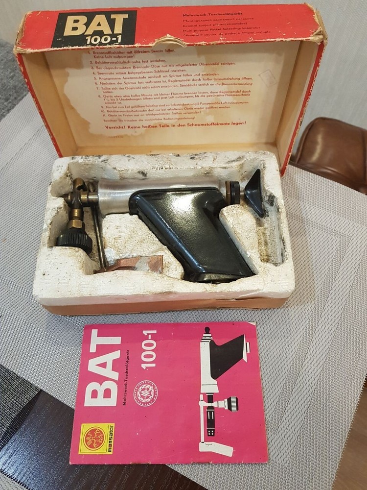 Vintage BAT 100-1 Soldering Tool GDR —  in Box — Untested