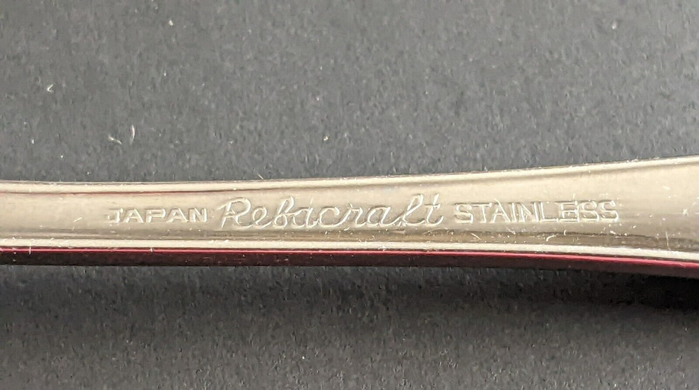 Reed Barton Burnished Carriage 3 Stainless Serving Spoon Rebacraft Flatware 8.2"