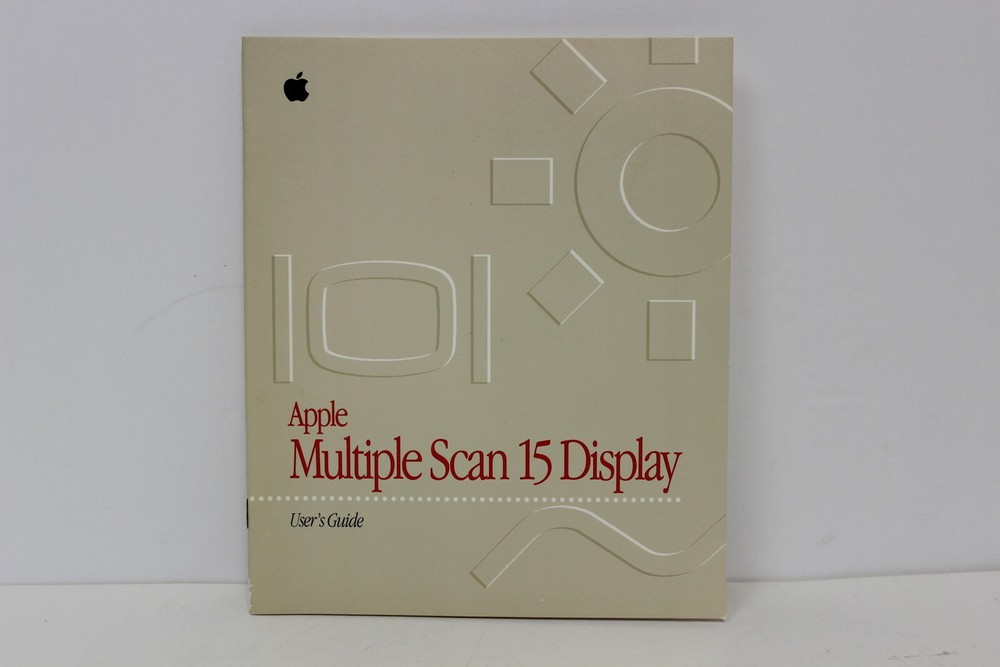 APPLE MULTIPLE SCAN 15 DISPLAY USER'S GUIDE 030-6309-A