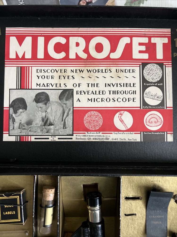 Vintage Model 2MX Microset Microscope Kit Carolyn Mfg Co NY