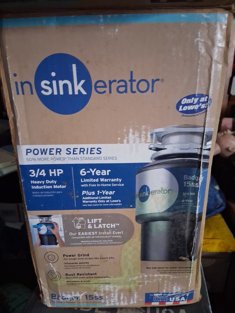 insinkerator garbage disposal 3/4 hp