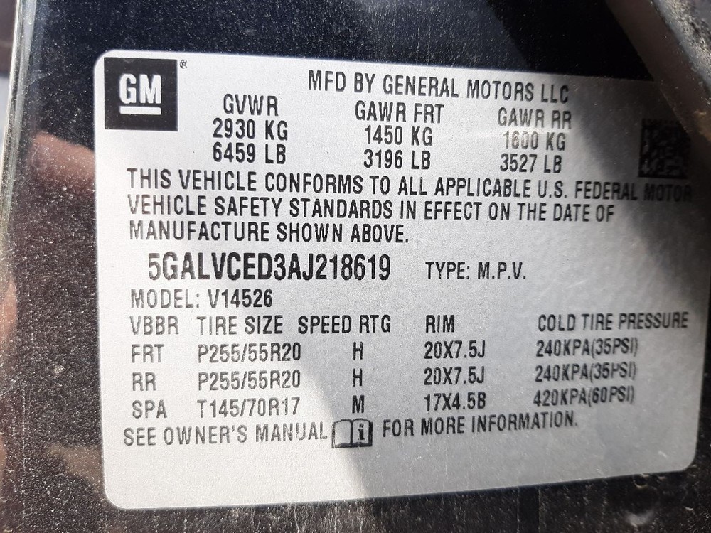 ENCLAVE 2010 High Mounted Stop Light 1014525