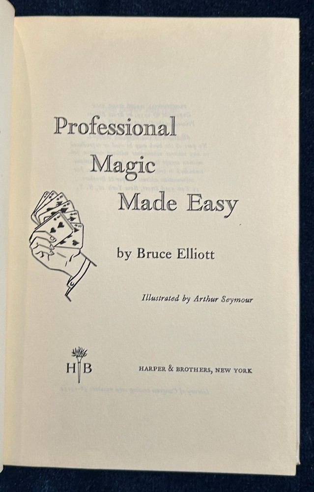 Professional Magic Made Easy (Bruce Elliott) -1959