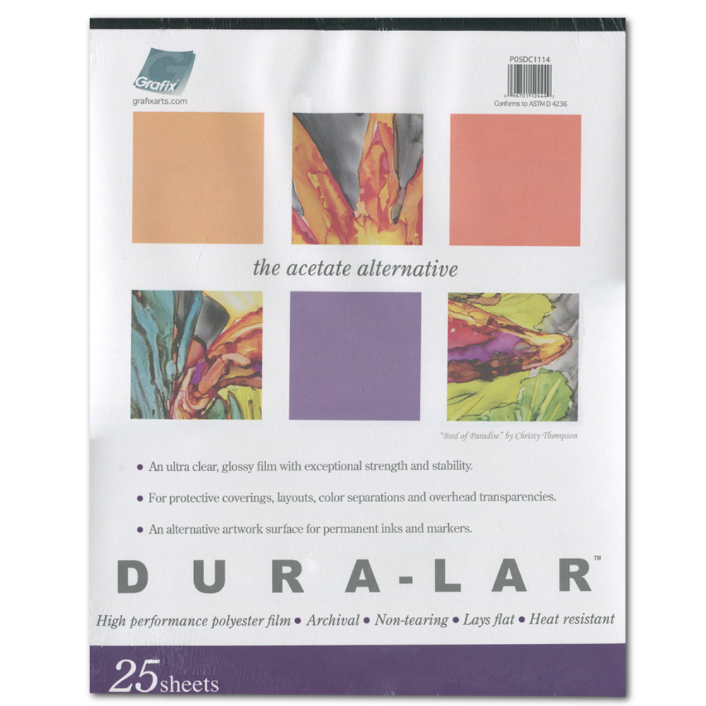 Clear Duralar .005 25 Sheet Pad 14X17