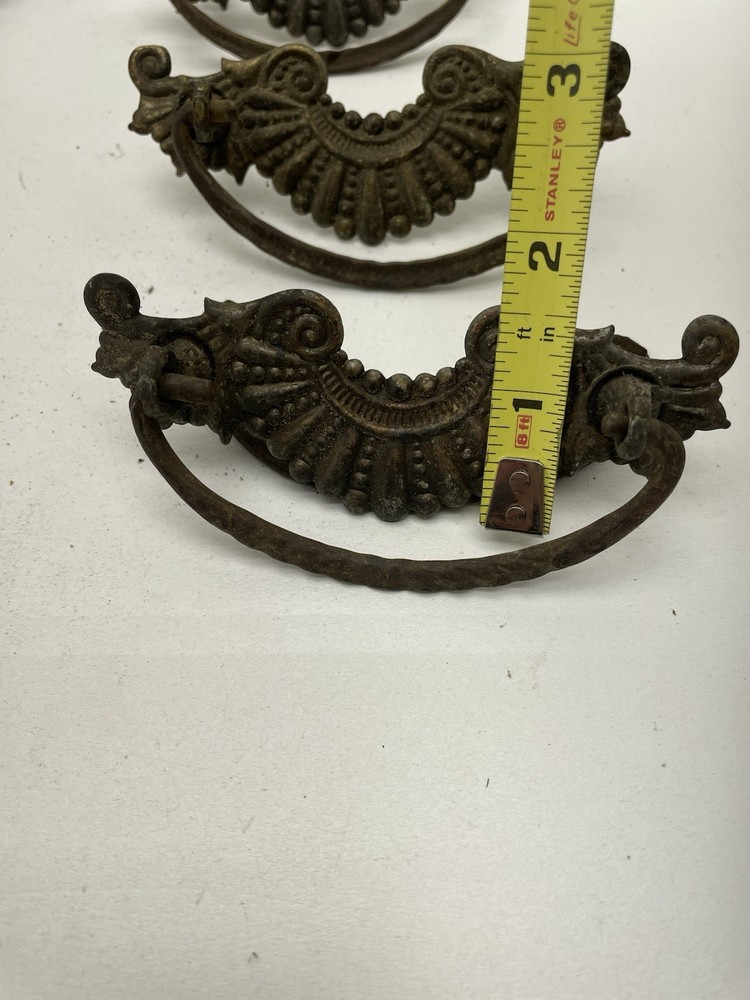 Vintage Brass Drawer Pull Lot Of 8