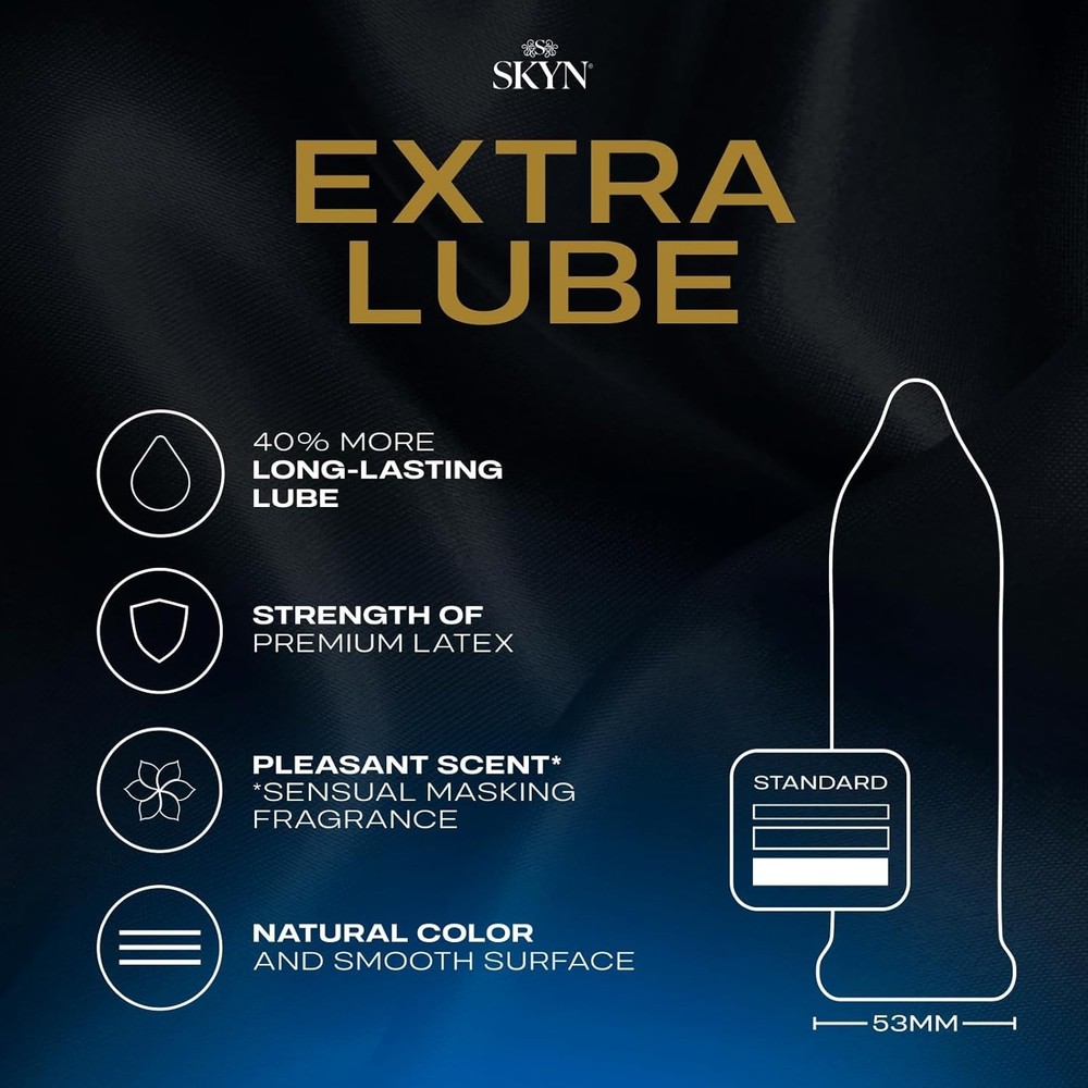 12 Count Elite Extra Lube Condoms - Feel the Difference with Extra Lubricant