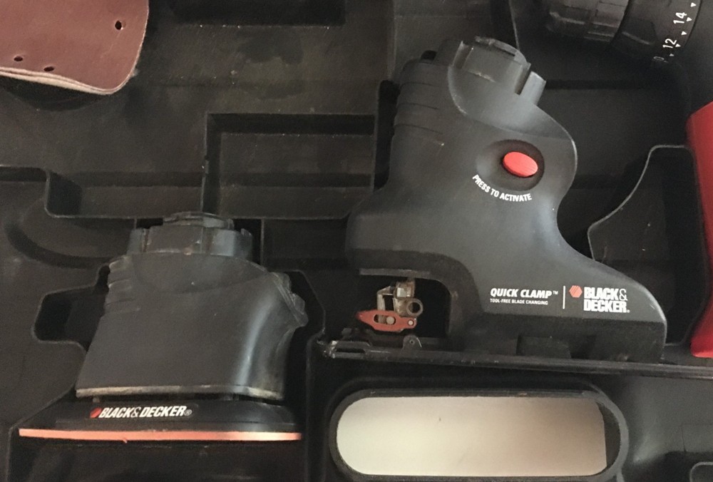 Black & Decker Fire Storm 12V Drill Jig Saw Sander Multi-Tool Drill Set