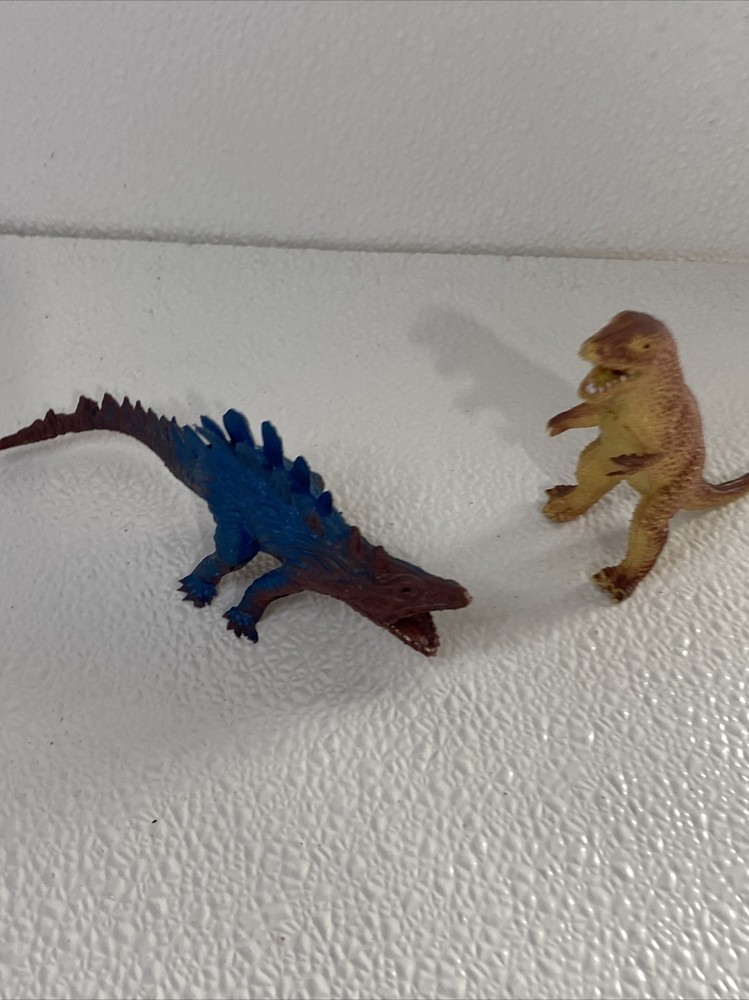 2 Approx 6”  Rubber Toy Dinosaurs