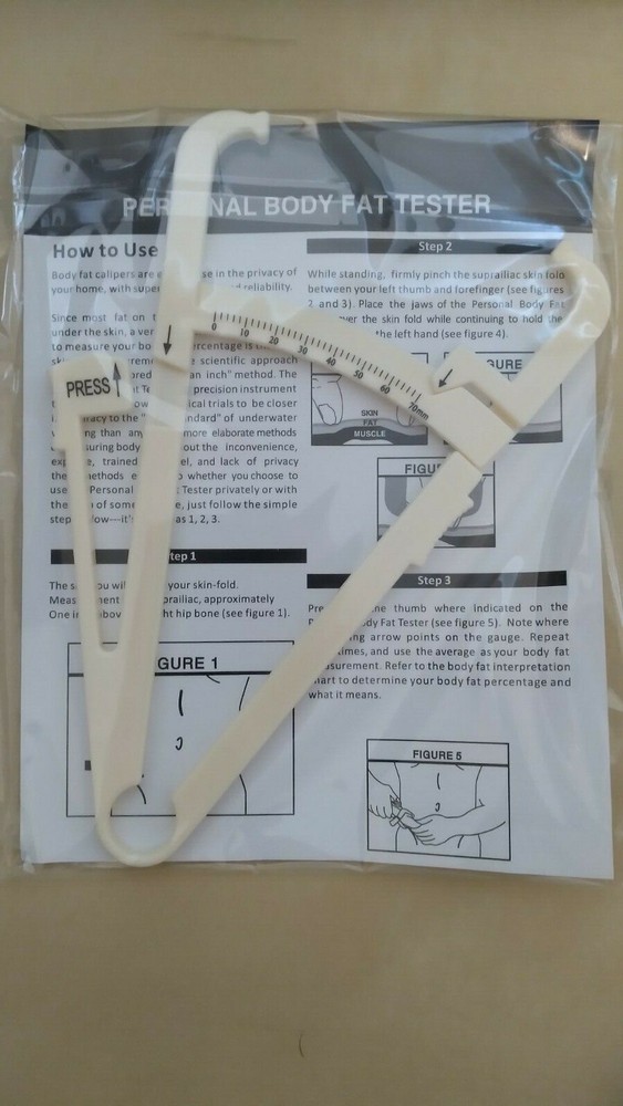 Body Fat Caliper Tester New