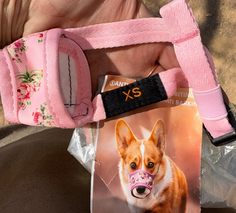 Xtra Small Comfort Dog Muzzle-adjustable Pink