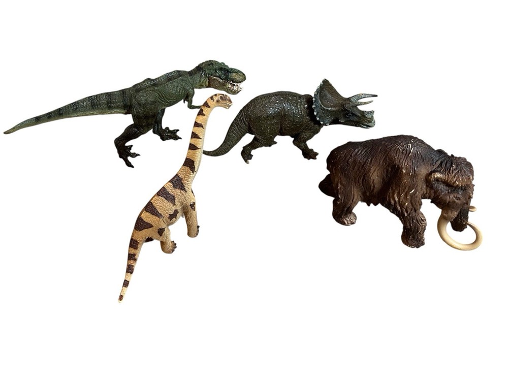 4 x Papo Schleich Dinosaurs including Mammoth Bundle