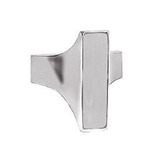 1" Angled Knob Polished Chrome