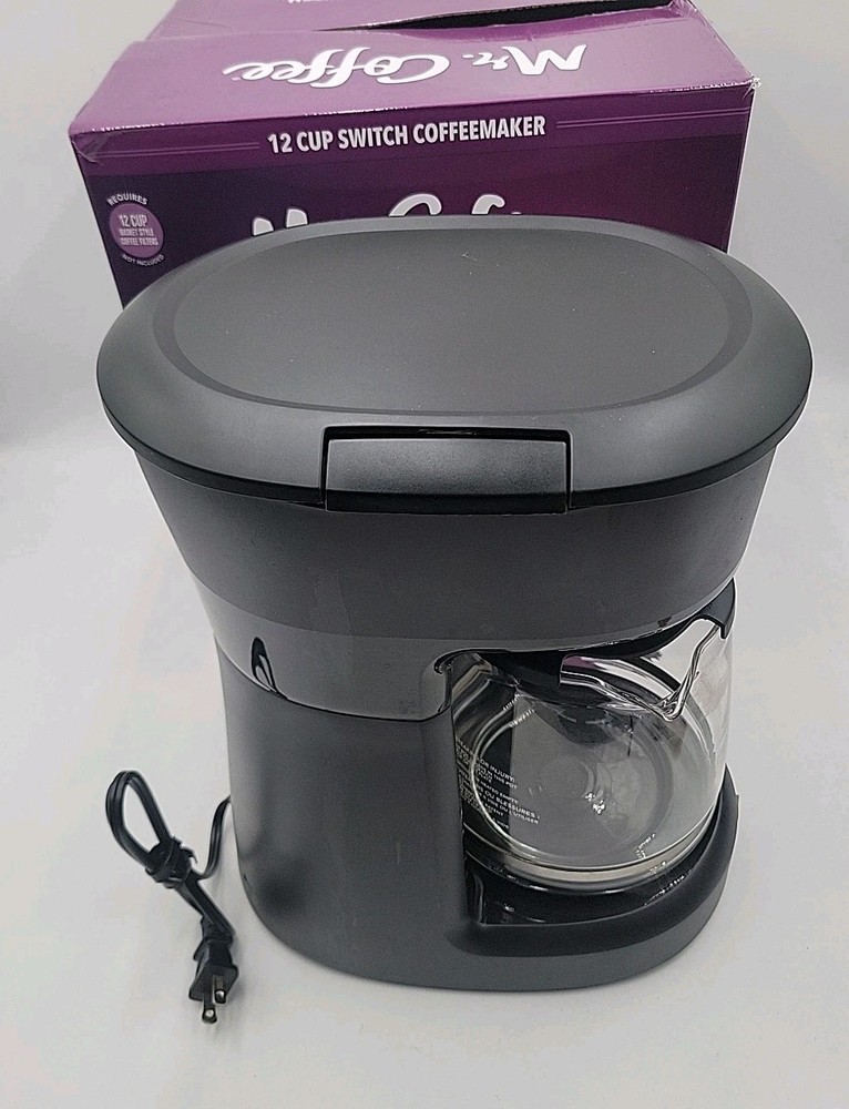 Mr. Coffee 12 Cup Switch Coffee Maker - Black, Easy On, Easy Off