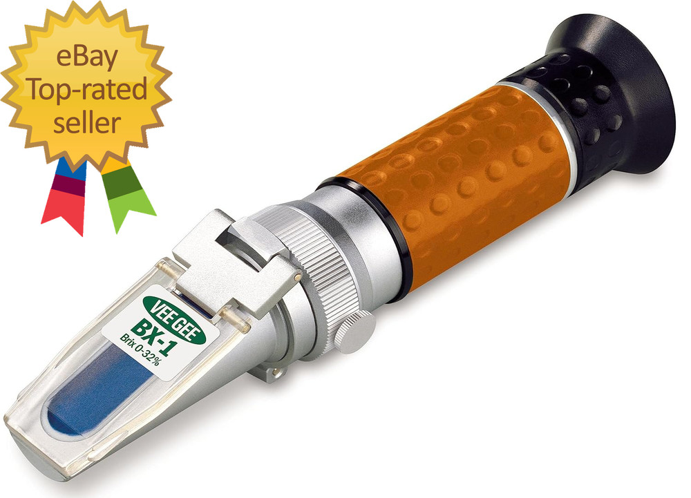 BX-1 Handheld Brix Refractometer, Industrial-Grade 0-32% Brix Range 0.2%