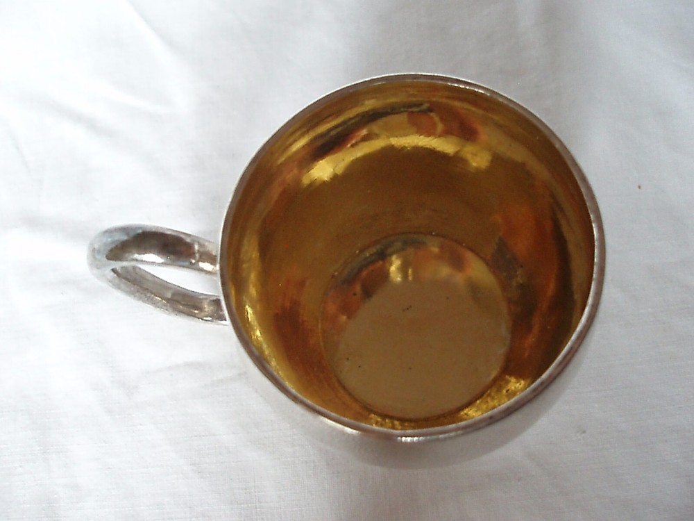 CHINESE EXPORT SILVER MUG STERLING SILVER CIRCA 1920