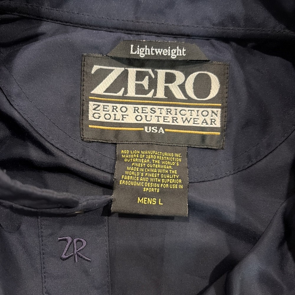 Zero Restriction Golf Vest Mens L Navy Microfiber Windbreaker NCGA Light