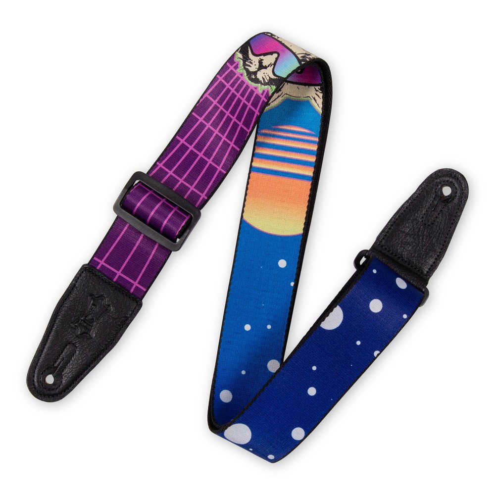 Levy's 2" Poly Guitar Strap, Cyber Cat