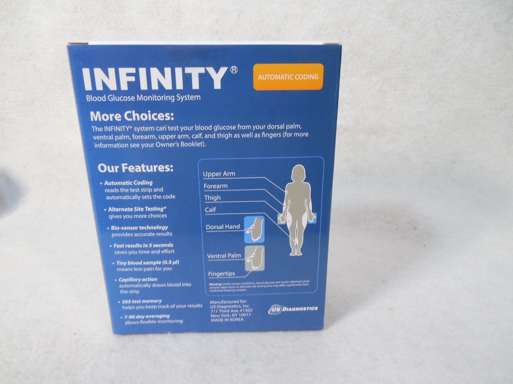 INFINITY Diabetic Blood Glucose Test Strips 200ct with Meter