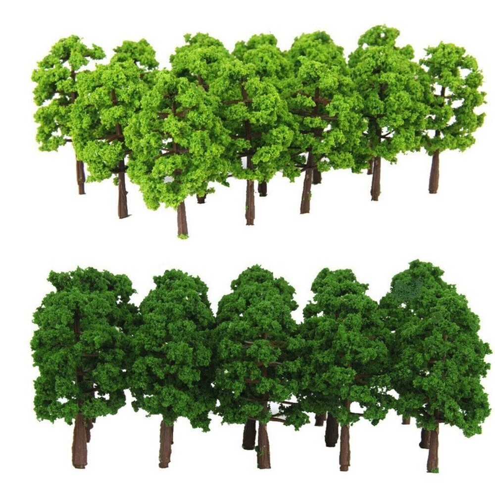 For N / OO Gauge Layouts Basic Scenery & Trees Model Trees 50mm? Trees 12pcs